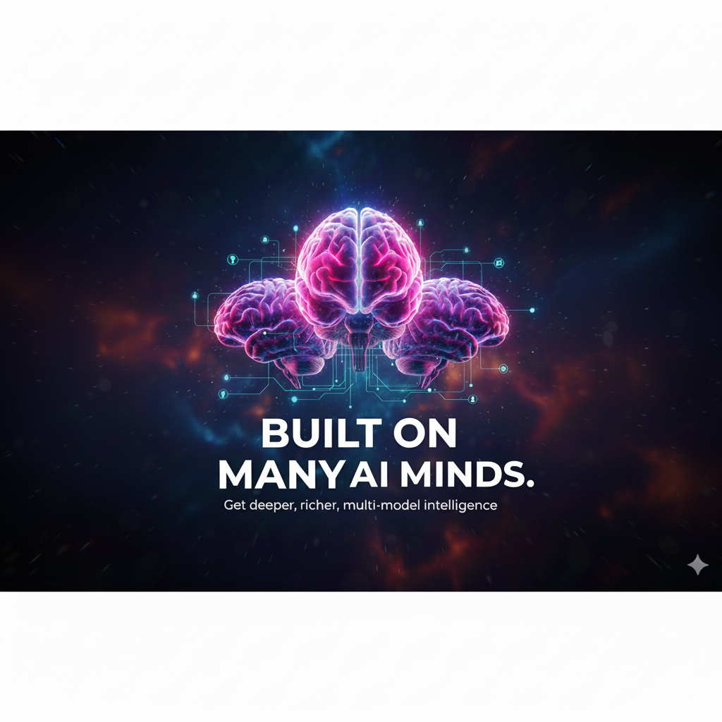 Built on Many AI Minds - Multi-model intelligence visualization